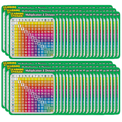 Multiplication-Division Learning Stickers, 20 Per Pack, 6 Packs