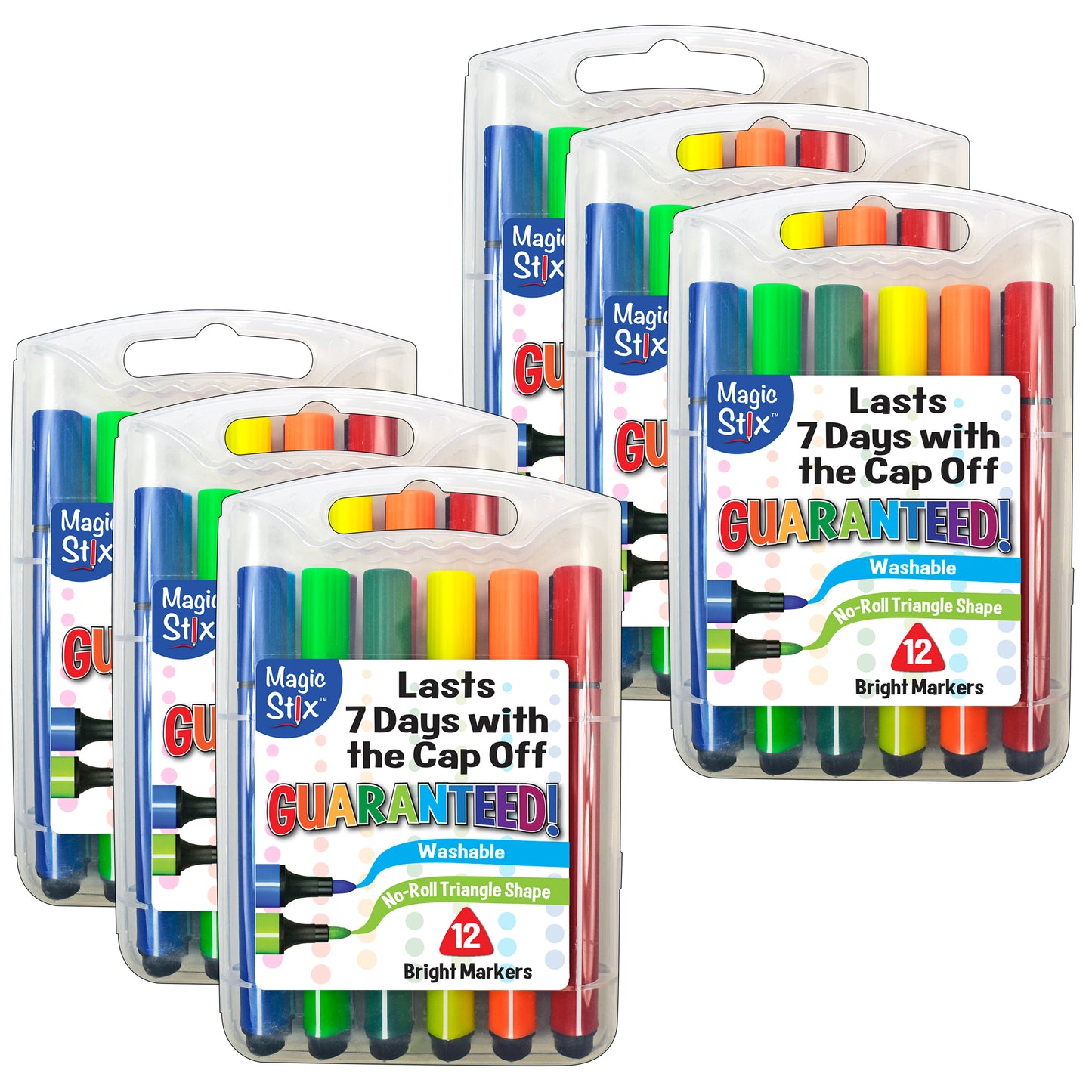 Triangular Markers, 12 Per Pack, 6 Packs