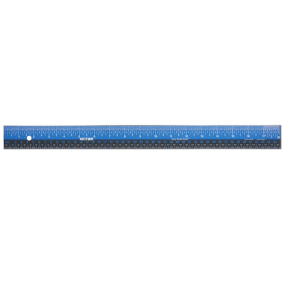 Easy Read™ Ruler, Stainless Steel, Blue/Black, 18", Pack of 3