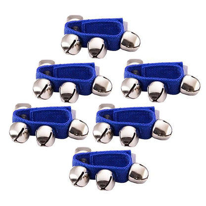 Wrist Bells, Blue, Pack of 6