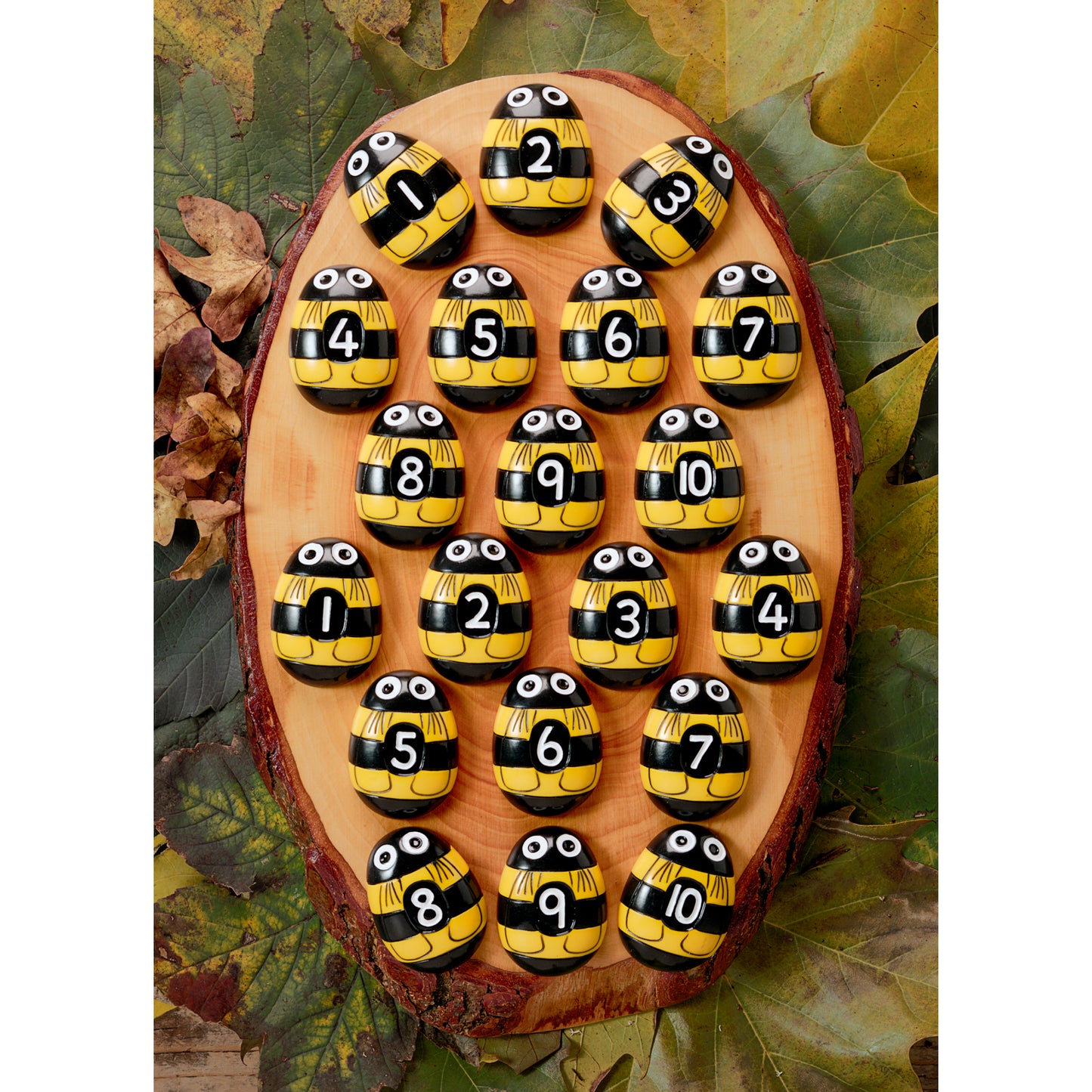 Honey Bee Number Stones, Set of 20