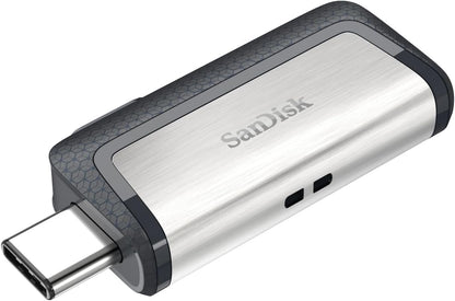 128GB Ultra Dual Drive USB Type-C - USB-C, USB 3.1 - SDDDC2-128G-G46, Gray