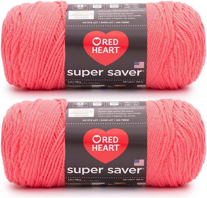 Bulk Buy:  Super Saver (2-Pack) (Cherry Red, 7 Oz Each Skein)