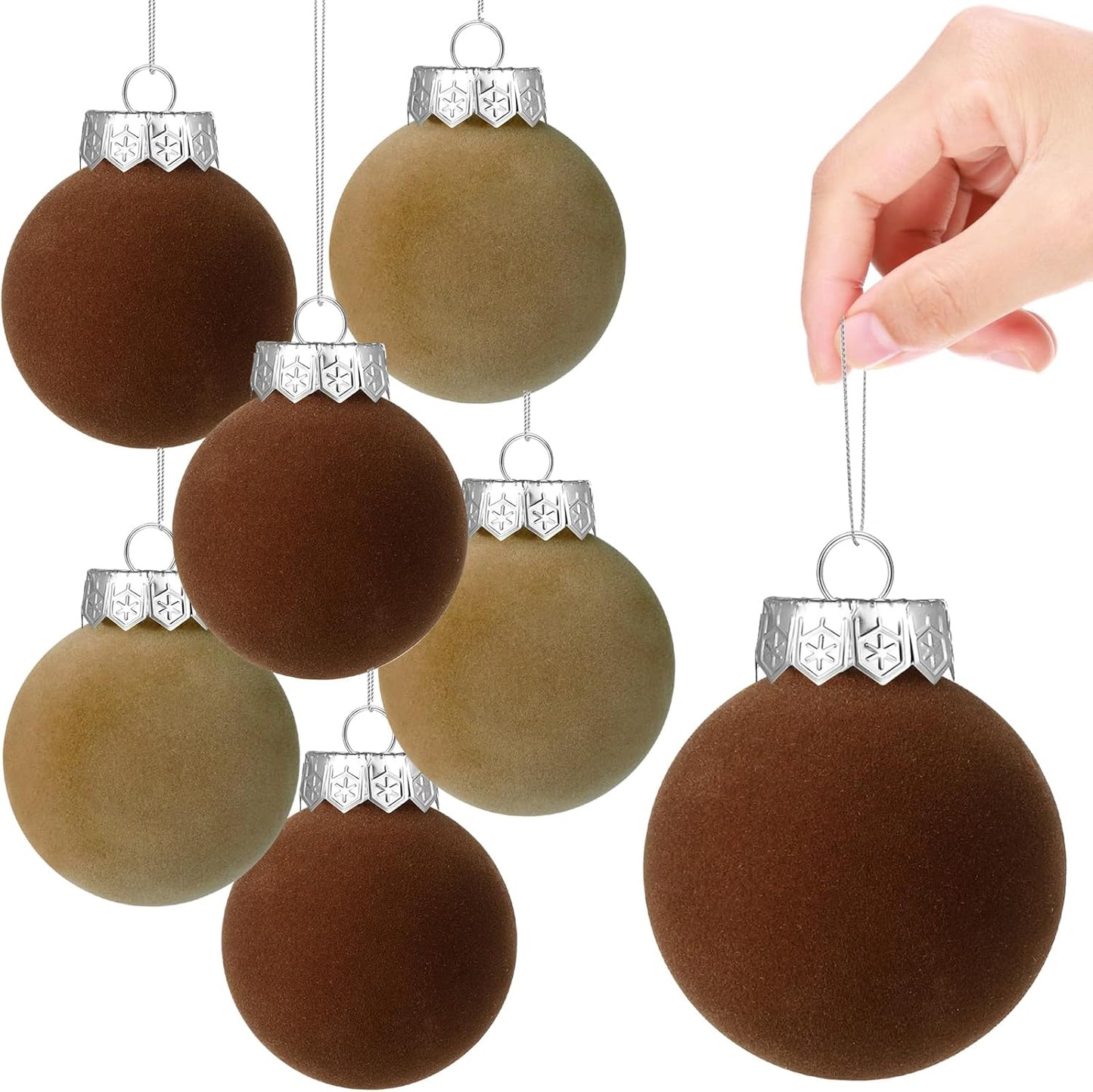 12 PCS Christmas Large Velvet Balls Ornaments 3.14In Shatterproof Tree Hanging Plastic Ball Set Xmas Bulk Flocked Ornaments for Christmas Tree Home Party Wreath Decorations