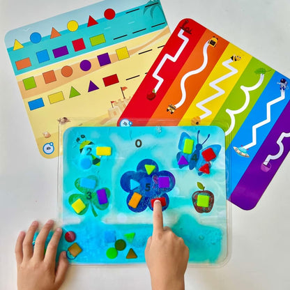 Colors & Shapes Sensory Pad, Occupational Therapy Toys, Fine Motor Toys, Toddler Sensory Toys, Sensory Water Mat, Sensory Play Therapy Toys, Calming Toys for Kids, Calm down Corner Supplies