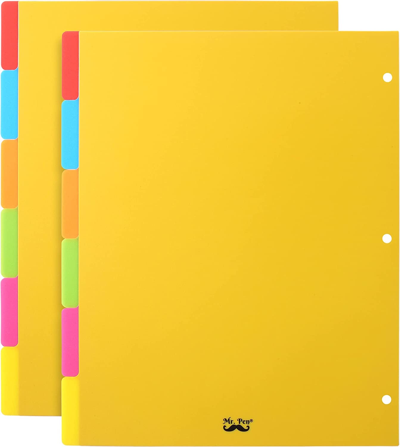 - Binder Dividers, 6 Tab Dividers, Pack of 2 Sets (12 Dividers Total), Dividers, Plastic Dividers for 3 Ring Binder, Binder Dividers with Tabs, Binder Tabs, 3 Ring Binder Dividers