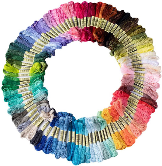 Friendship Bracelet String 50 Skeins Rainbow Color Embroidery Floss Cross Stitch Embroidery Thread Cotton Floss Bracelet Yarn, Craft Floss