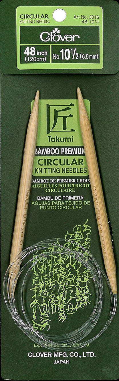 Takumi Bamboo Circular 48-Inch Knitting Needles, Size 10