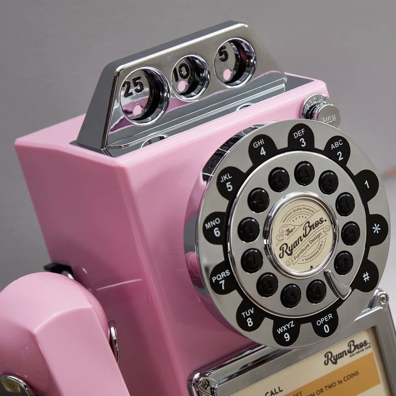 Wall Mounted Rotary Dial Corded Telephone