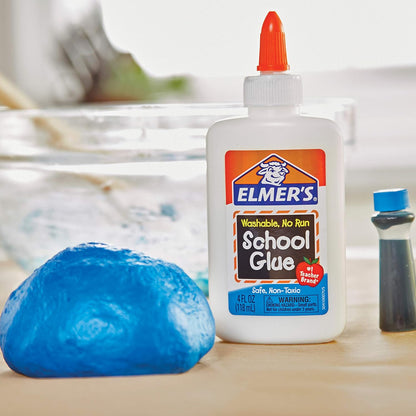 Elmers Liquid School Glue, Slime Glue & Craft Glue | Washable, 4 Ounces Each, Great for Making Slime, 12 Count