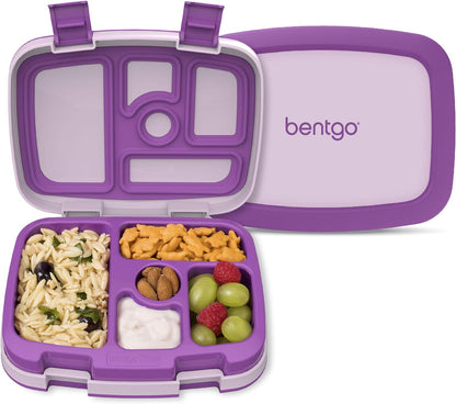 ® Kids Bento-Style 5-Compartment Leak-Proof Lunch Box - Ideal Portion Sizes for Ages 3 to 7 - Durable, Drop-Proof, Dishwasher Safe, Bpa-Free, & Made with Food-Safe Materials (Blue)