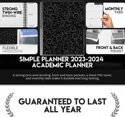 Aesthetic Planner 2023 2024 Academic Year (July 2023   June 2024)   8.5 x11