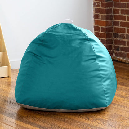 Gumdrop Jr. Kids Bean Bag for Early Childhood & Educational Environments, Premium Vinyl - Turquoise