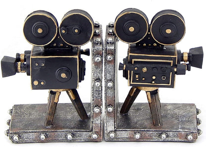 26287 Vintage Camera Bookend Old Style Antiques Movie Film Book Ends 7 Inch