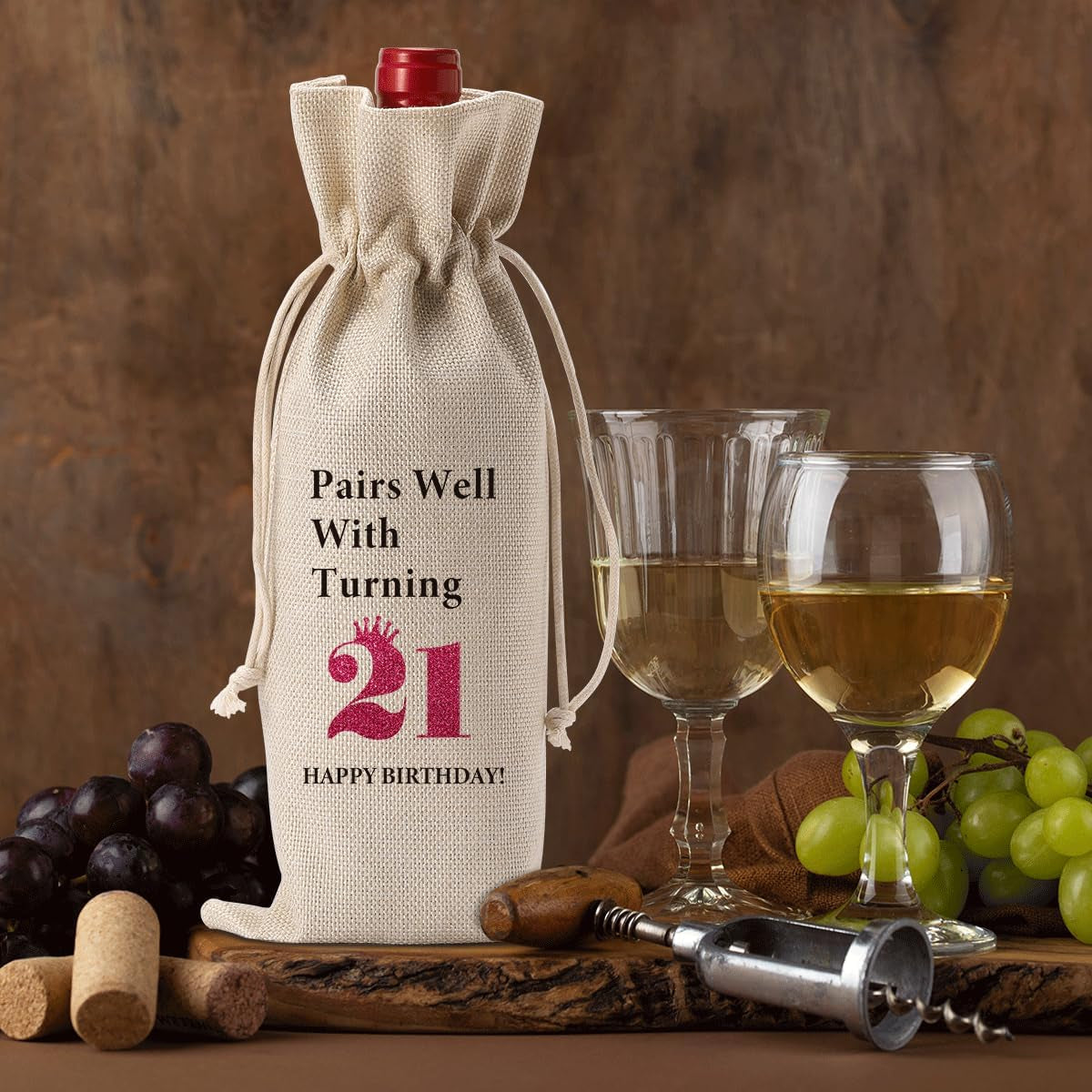 Funny 50Th Birthday Gifts for Her Women Men 50 Year Old Gifts for Women Wine Bag Happy Anniversary 50Th Birthday Party Supplies Decorations Wine Bags for Mom Dad Grandma Coworker