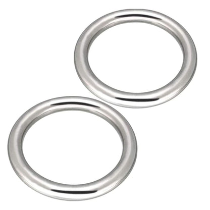 3" Seamless Metal O Ring, 4 Pack 304 Stainless Steel Rings Load 440Lbs, Solid, Heavy Duty Multi-Purpose Metal O-Ring for Macrame,Dog Leashes