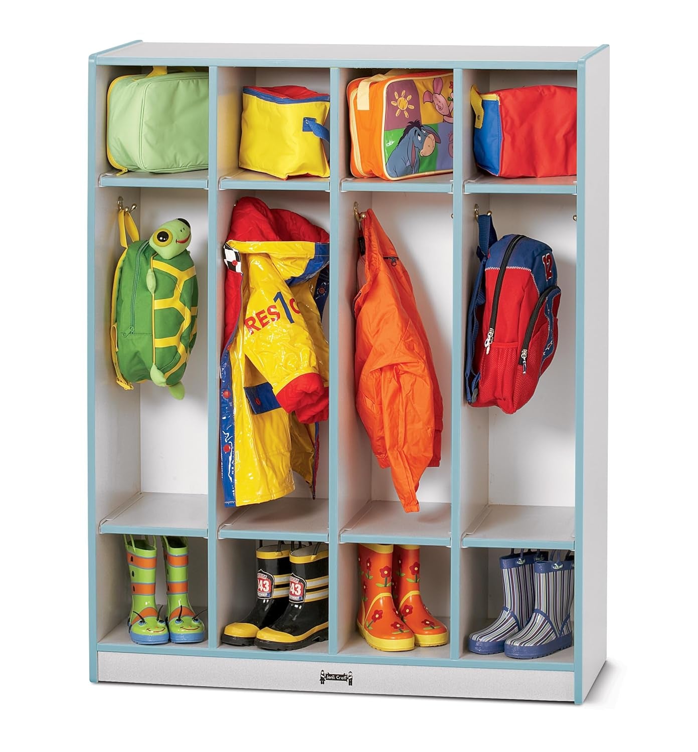 Rainbow Accents 0268JCWW131 4 Section Coat Locker - Coastal Blue