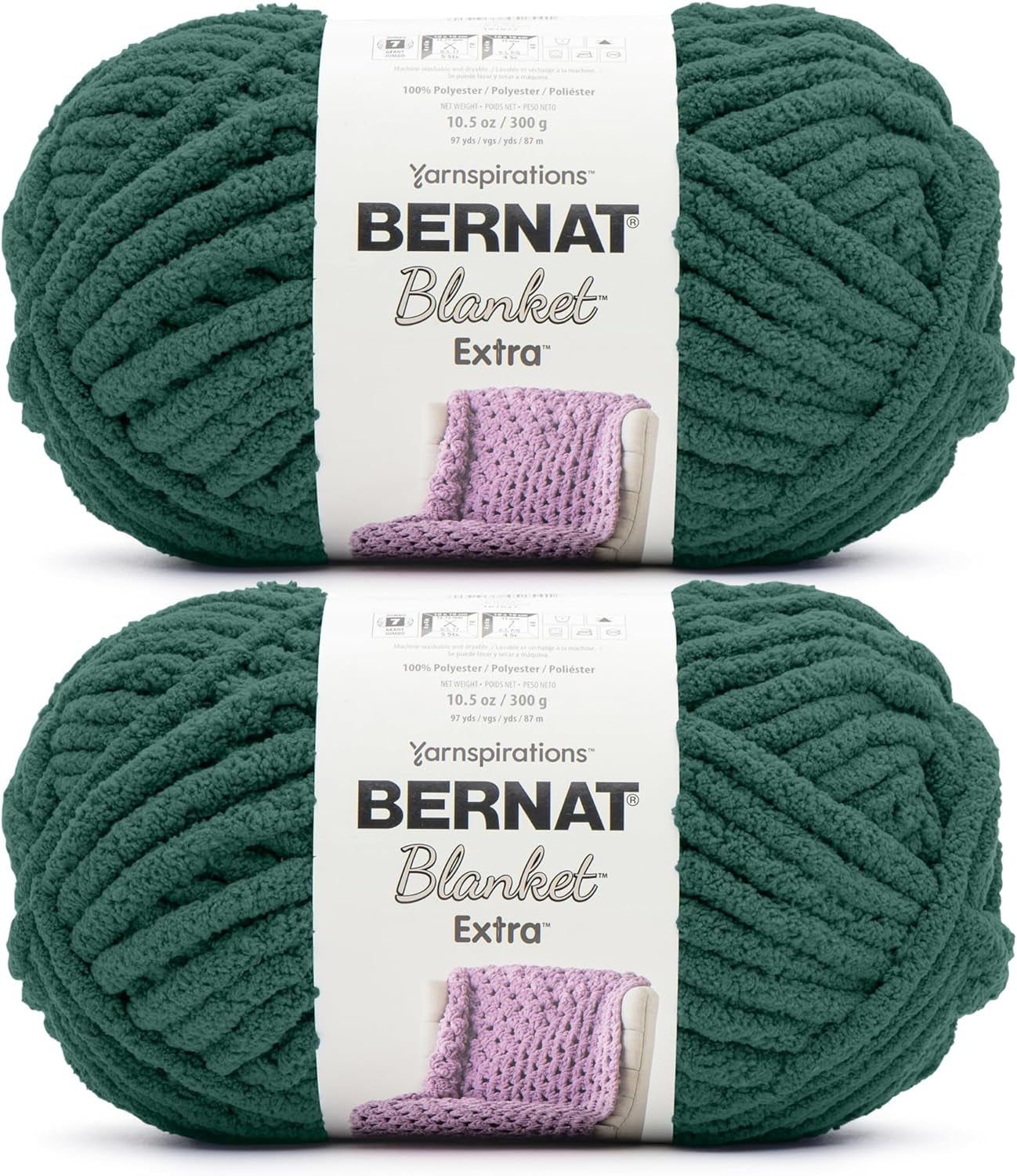 Blanket Extra Chunky Chenile Acrylic Yarn - 2 Pack