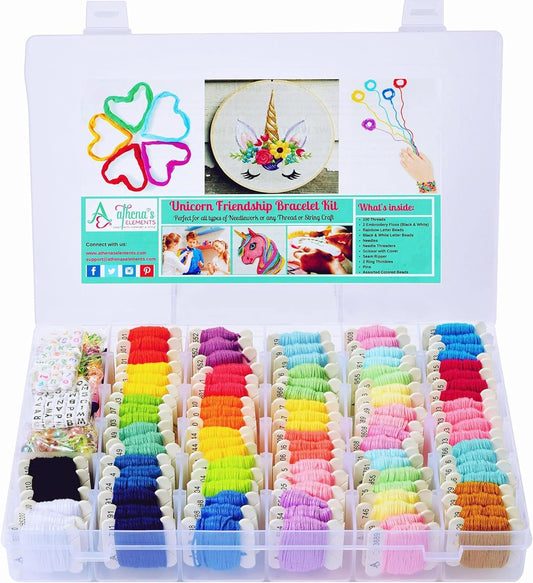 Embroidery Floss Friendship Bracelet String Kit - 276Pcs Thread and Accessories - Colors Are Labeled with Std Codes - Perfect Thread for Cross Stitch - Supplies