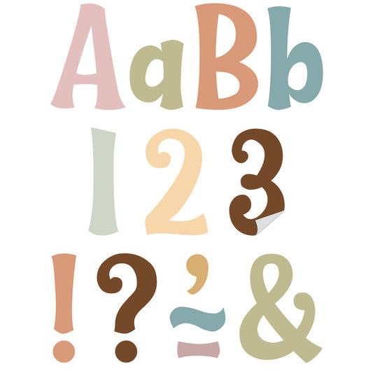 Calming Colors 4" Wild Whimsy Self-Adhesive Letters, 222 Pieces