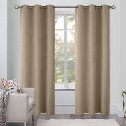 Blackout Curtains for Bedroom Pack of 2 Window Hanging Panels 84 inch Long