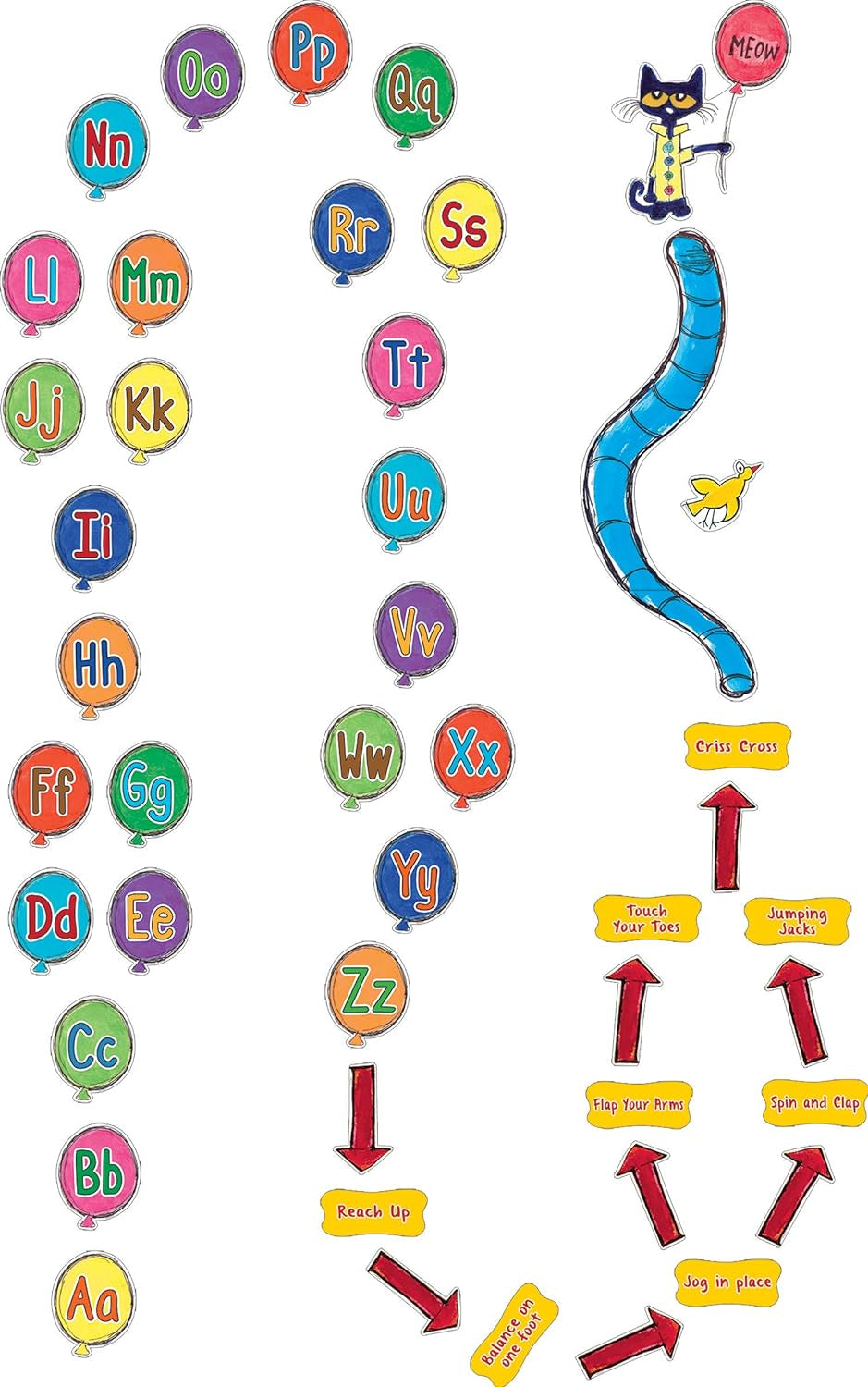 Pete the Cat Numbers and Colors Sensory Path