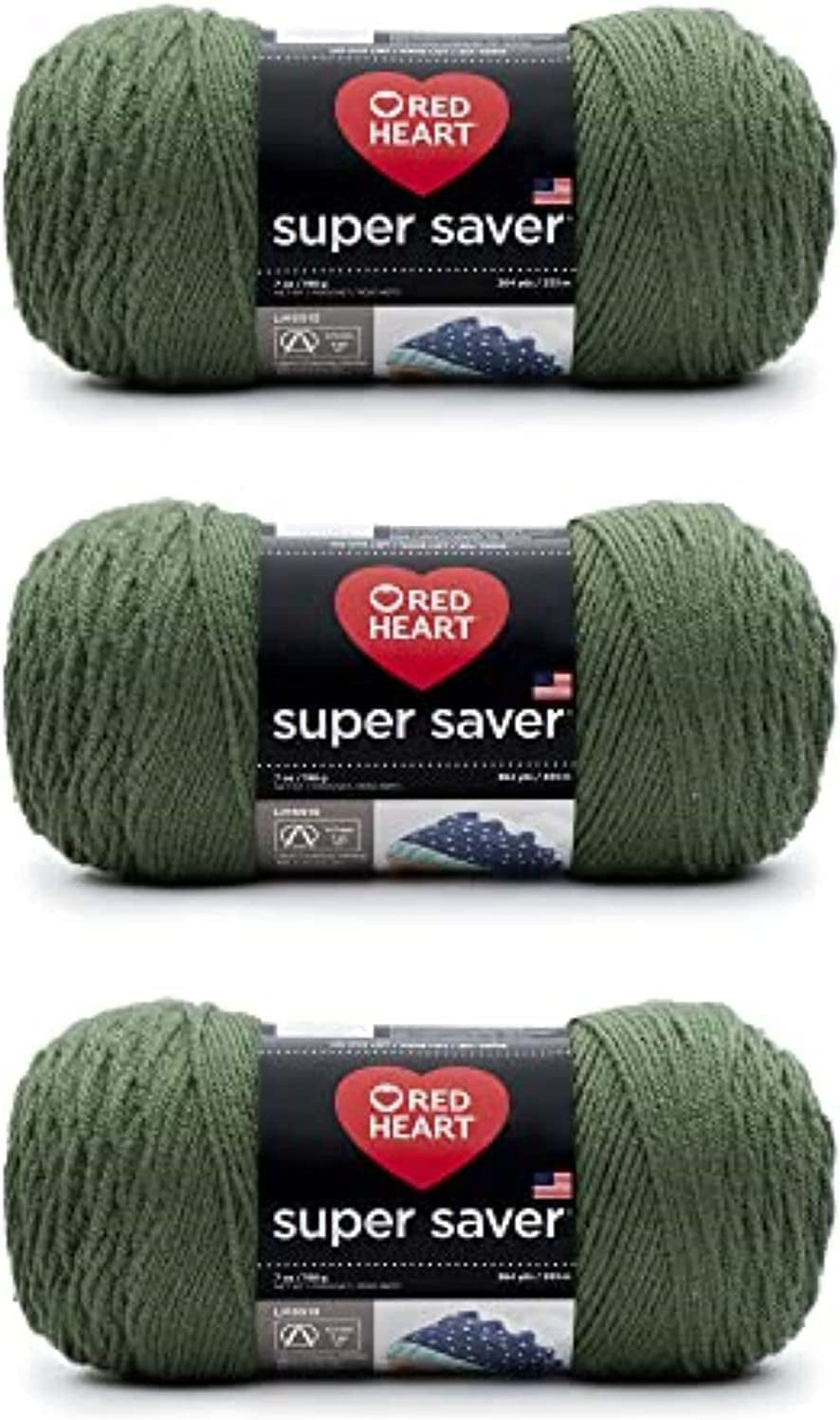 Super Saver White Yarn - 3 Pack of 198G/7Oz - Acrylic - 4 Medium (Worsted) - 364 Yards - Knitting/Crochet