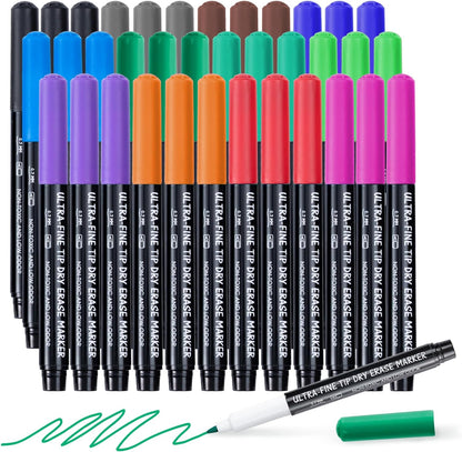 Dry Erase Markers Ultra Fine Tip, 36 Count 12 Colors, Low Odor, School Supplies Classroom Take Note Whiteboard Markers