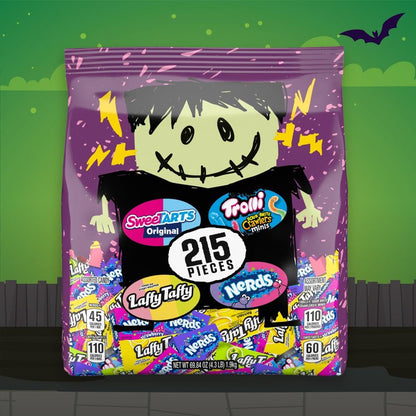 Assorted Halloween Trick or Treat Candy, Franken Favorite Mix, 215Ct Bag