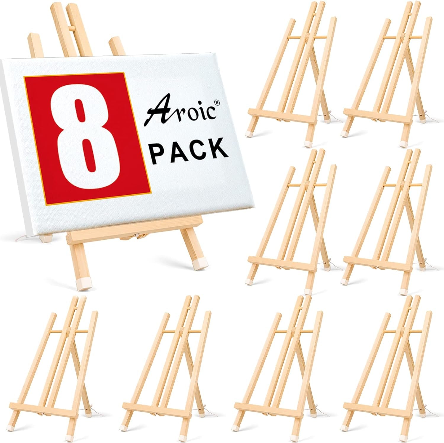 3 Pack 16 Inch Wood Easels, Easel Stand for Painting Canvases, Art, and Crafts, Tripod, Painting Party Easel, Kids Student Tabletop Easels for Painting, Portable Canvas Photo Picture Sign Holder