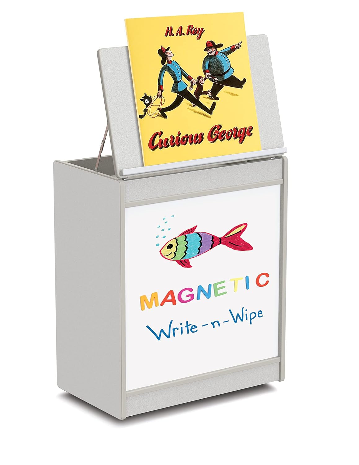 Rainbow Accents 0543JCMG000 Big Book Easel - Magnetic Write-N-Wipe - Gray