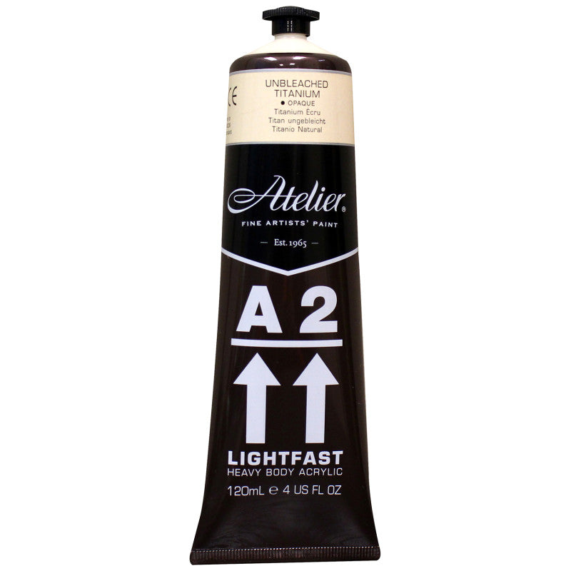 A2 Heavy Body Lightfast Artist Acrylic, 4 oz., Unbleached Titanium