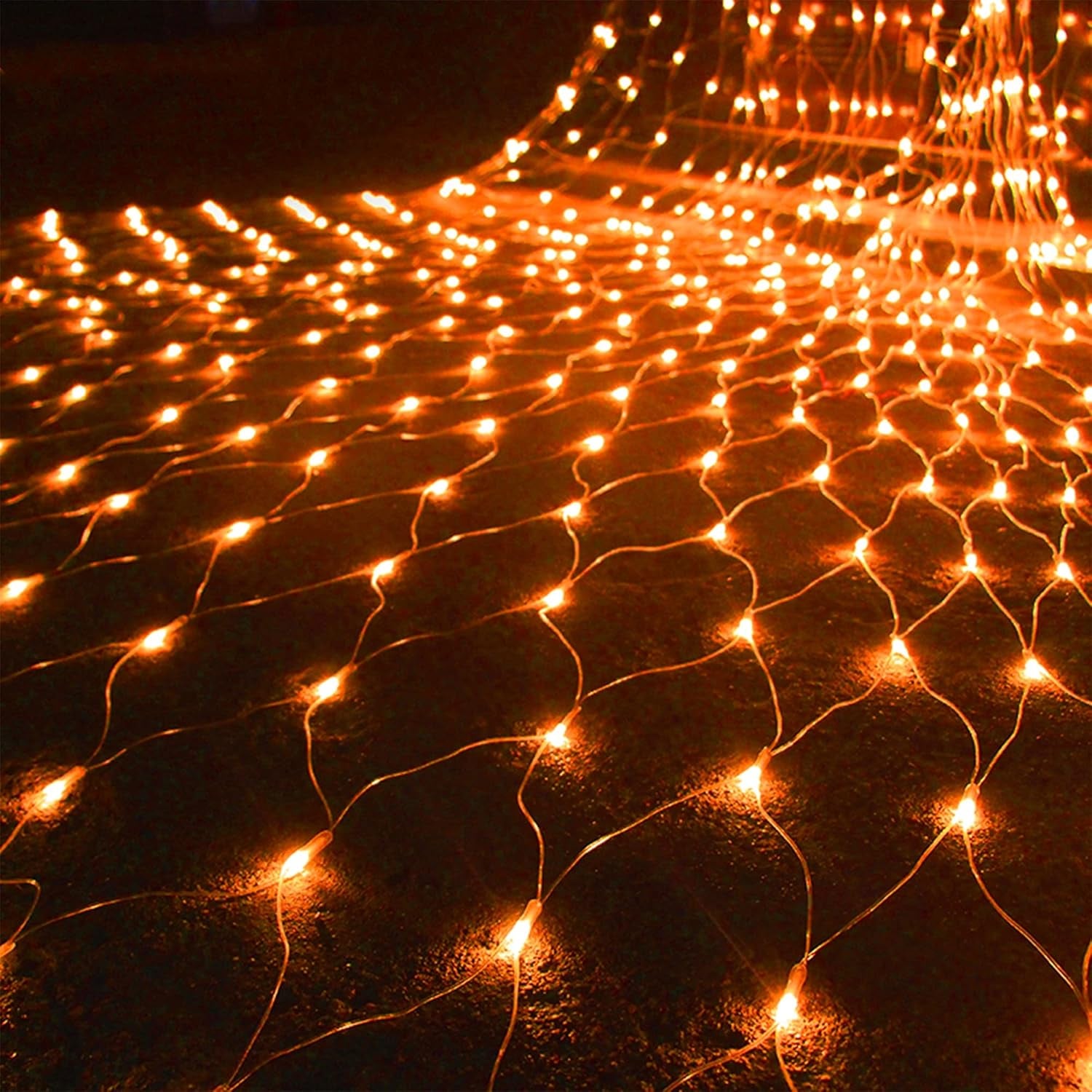 Outdoor Halloween Net Lights, 12FT X 5FT 360 LED Christmas Fairy Mesh Lights with 8 Lighting Modes, Connectable for Garden Xmas Tree, Bushes, Holiday Wedding Party Decorations, Purple