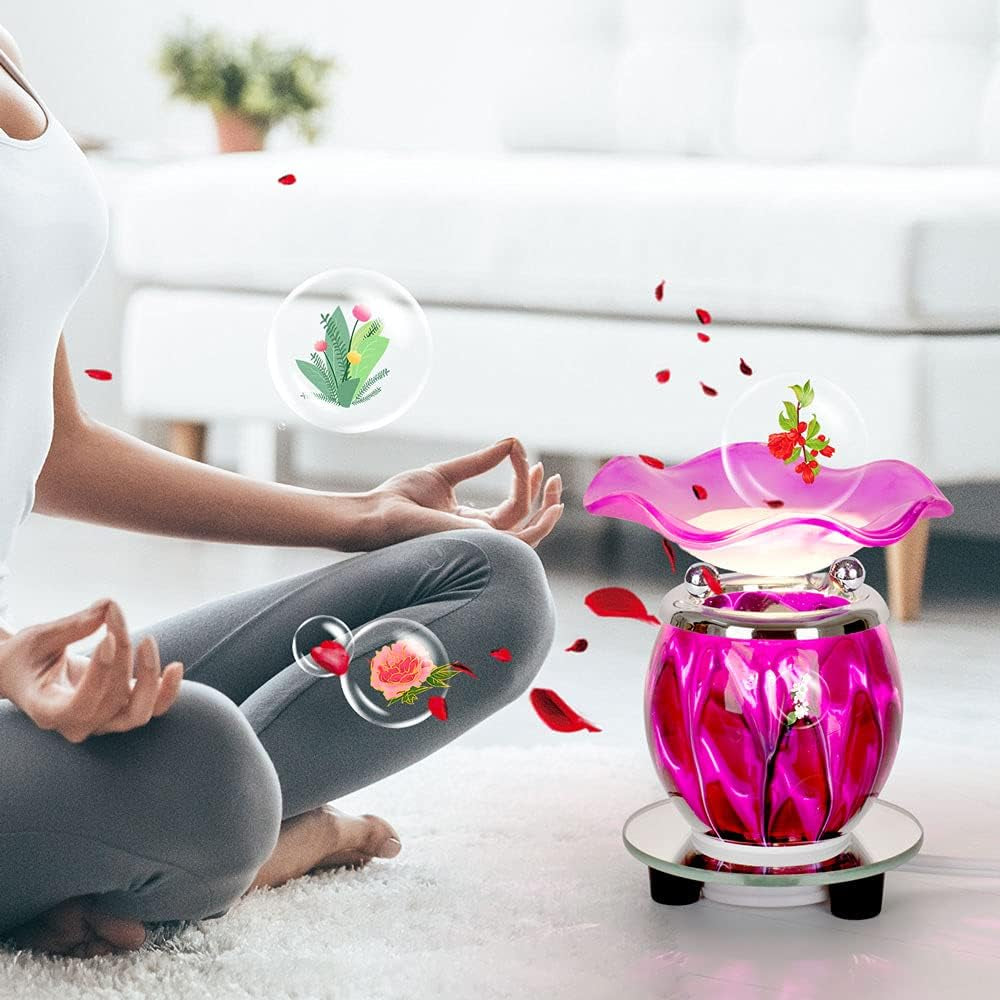 HNB Electric Oil Melt Warmer Wax Warmer Wax Melter Fragrance Lamp Candle Warmer Burner with Auto off Timer(Elk & Butterfly)