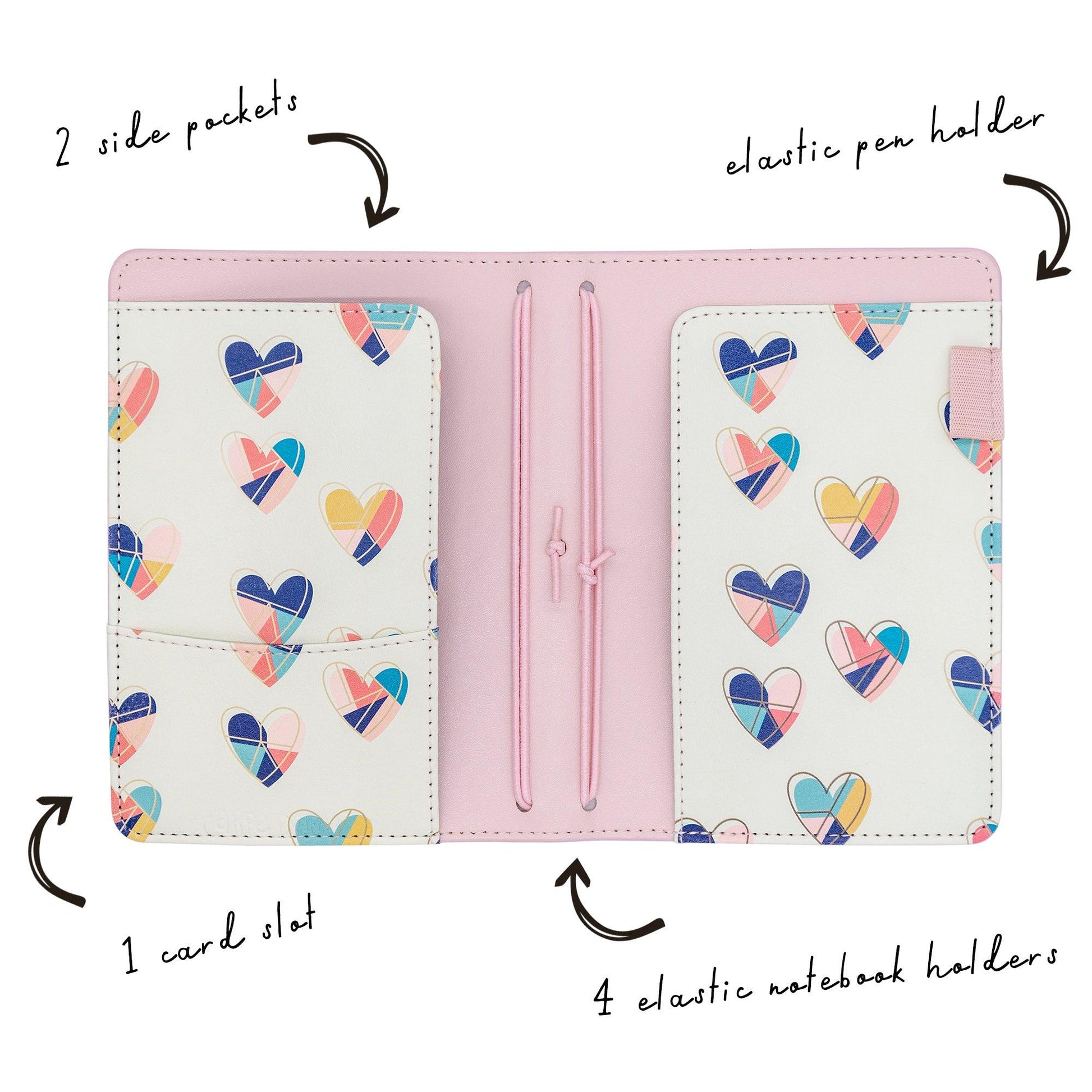 A6 Notebook and Passport Holder - Ballerina Pink - Loomini