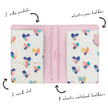 A6 Notebook and Passport Holder - Ballerina Pink - Loomini