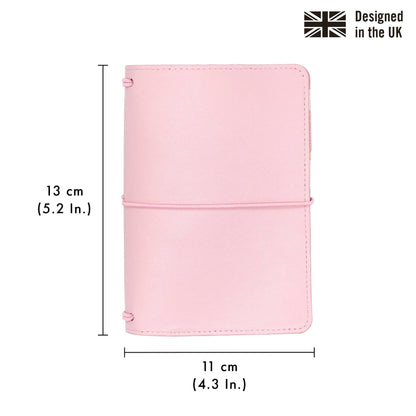 A6 Notebook and Passport Holder - Ballerina Pink - Loomini