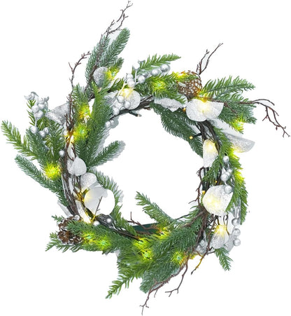 6FT Pre-Lit Christmas Garland,Cedar Winter Pine Garlands Lighted,Battery Operated Christmas Garland with LED Lights,Pinecones,For Fireplace Mantle Holiday Decorations,Thanksgiving New Year