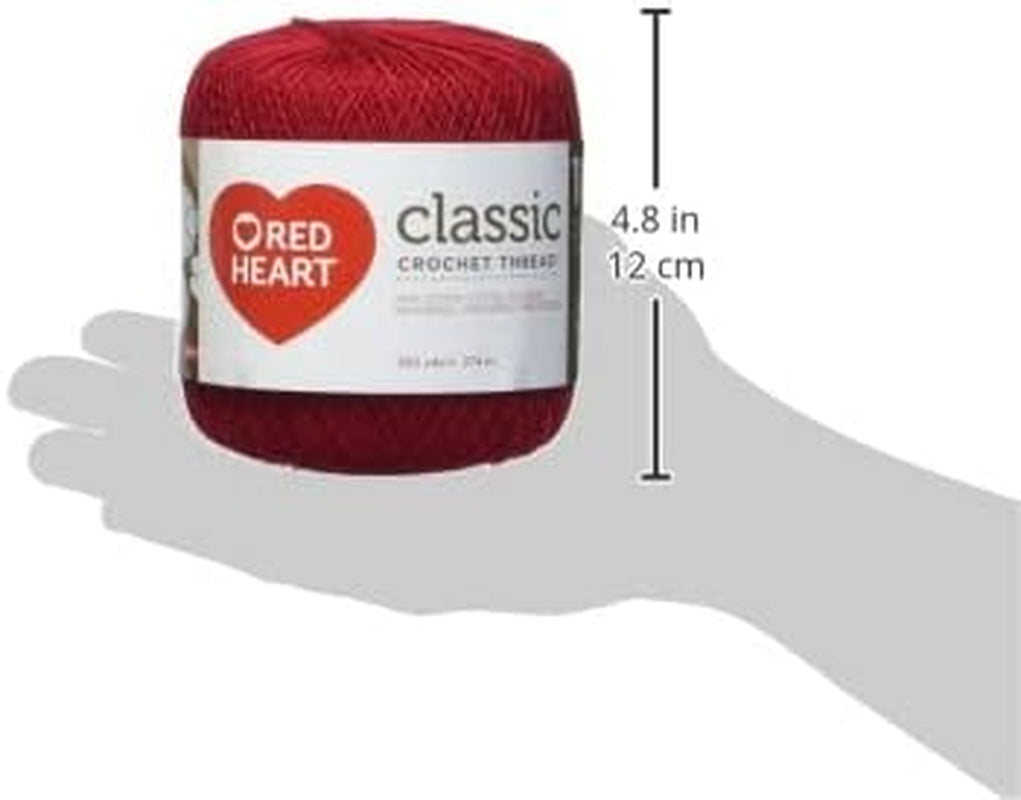 Crochet Thread Yarn, 300 Yards, Victory Red, 1 Count (Pack of 1)