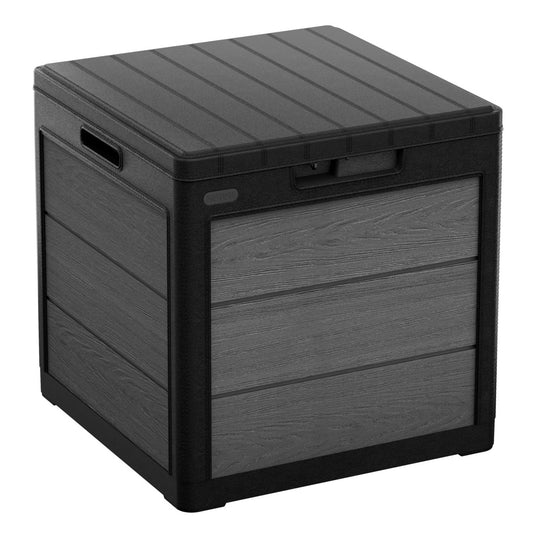 Cortina 30 Gallon Resin Deck Box for Patio Outdoor Storage, Grey