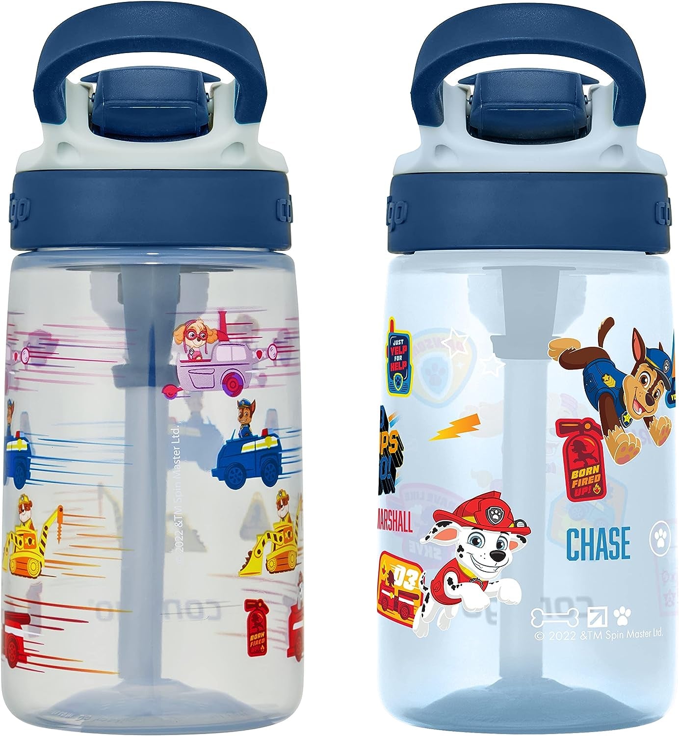 Aubrey Leak-Proof Spill-Proof Water Bottle, Paw Patrol, 14Oz., 2 Pack