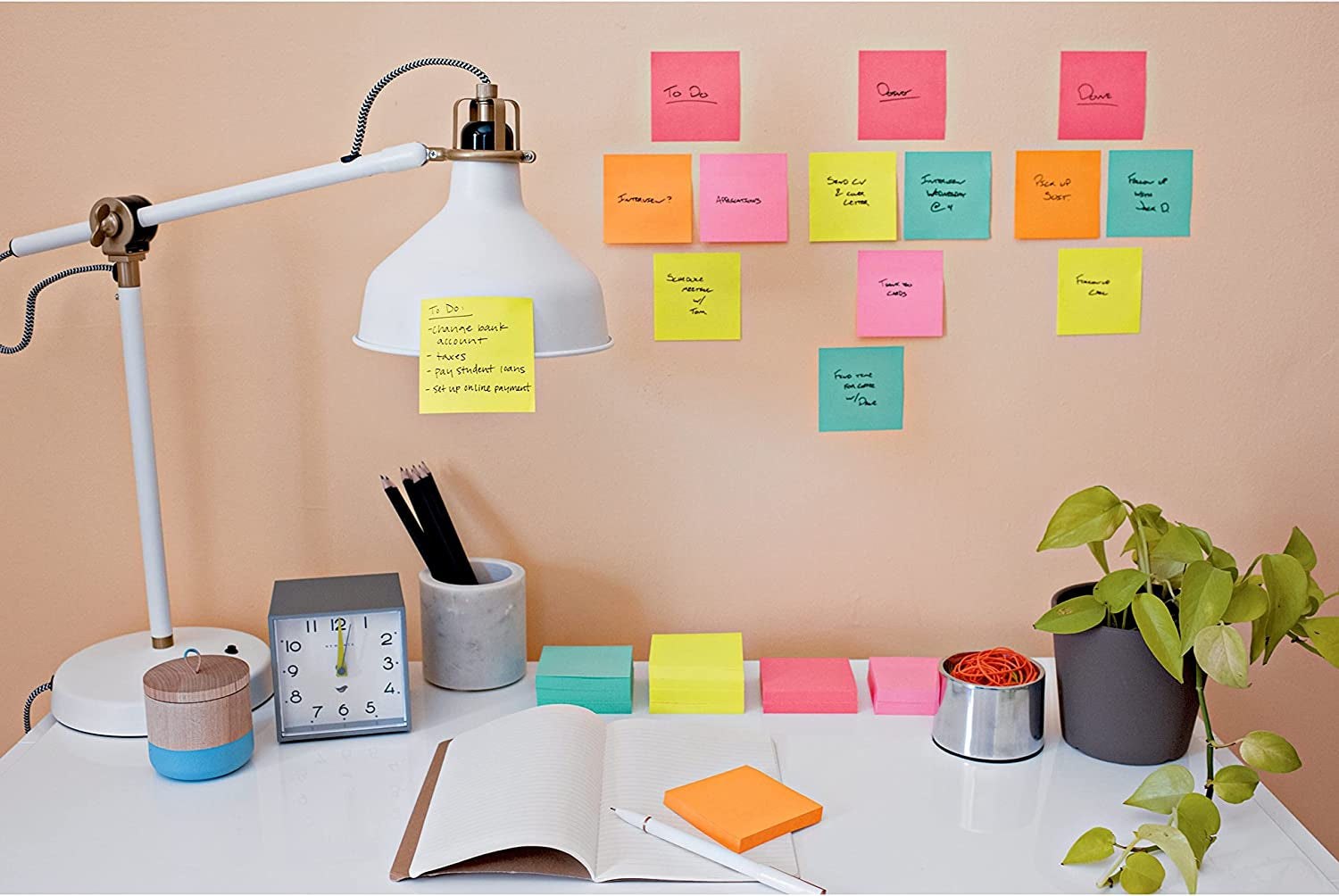 Super Sticky Notes, 76.2 Mm X 76.2 Mm, 24 Pads, 2X the Sticking Power, Supernova Neons, Bright Colors, Recyclable