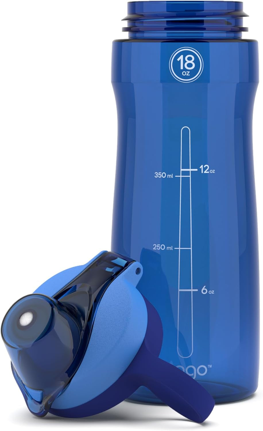 Bpa-Free Tritan Plastic Water Bottle with Chug Lid, 18 Oz, Blue