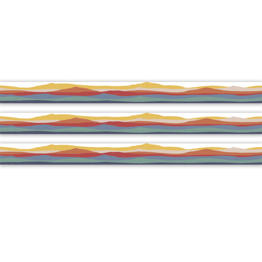 Moving Mountains Road Trip On the Horizon Die-Cut Border Trim, 35 Feet Per Pack, 3 Packs