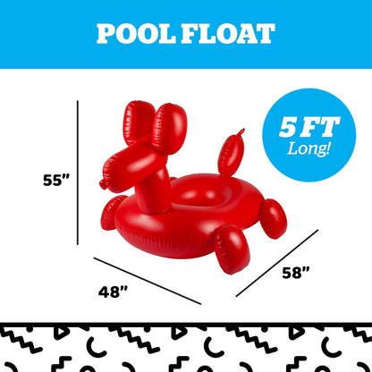 Inc. Giant Balloon Animal Pool Float, over 4' Wide, Fun Inflatable Floatie Tube, Blow up Swim Ring, Outdoor Summer Pool Party Water Toy