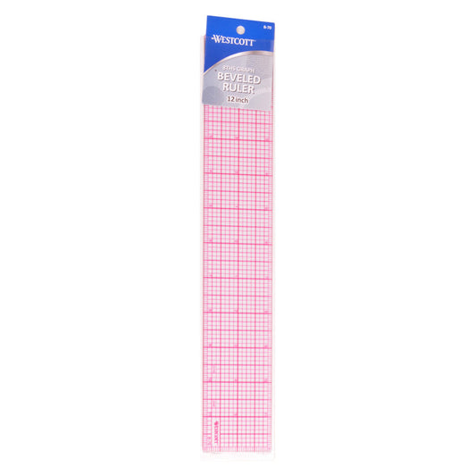 12" 8ths Beveled Grid Ruler