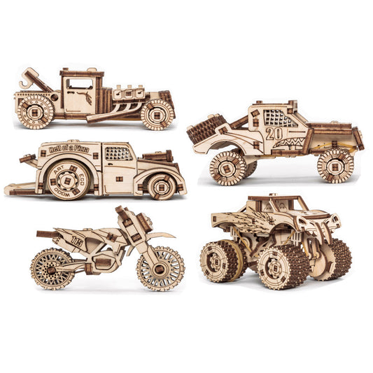 Vehicles Set 3D Wooden STEM Construction Kit