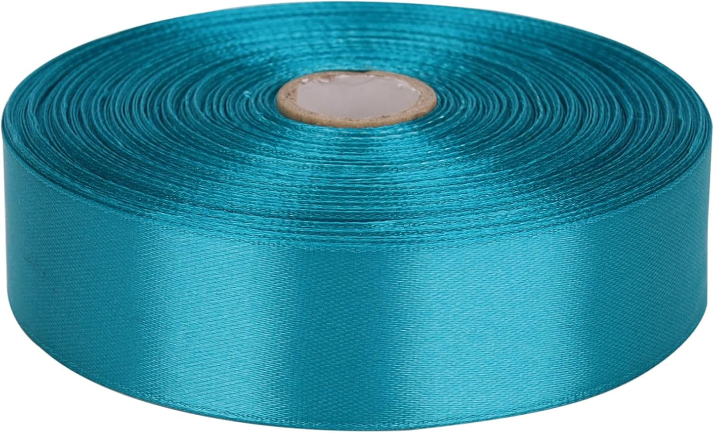 1 Inch Peacock Blue Satin Ribbon 50 Yards Solid Fabric Ribbons Roll for Wedding Invitations, Bridal Bouquets, Sewing, Party Decorations, Gift Wrapping and More