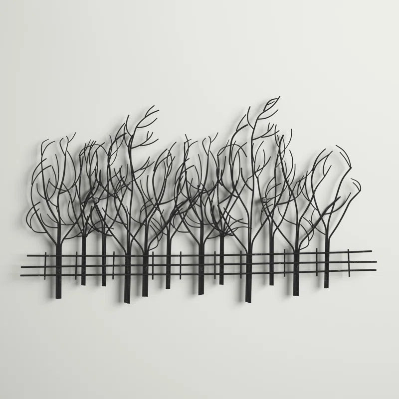 Metal Field of Twelve Trees Wall Decor
