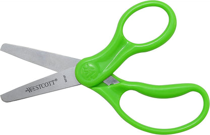 13168 Right- and Left-Handed Scissors, Kids' Scissors, Ages 4-8, 5-Inch Blunt Tip, Assorted, 2 Count (Pack of 1)